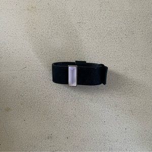 Vintage Lalique crystal leather cuff bracelet | fashion jewelry